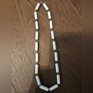 Elegant White and Gold Necklace